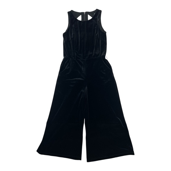 Gabby Skye  Elegant Black Velvet Jumpsuit/ RomperSZ 10 - Picture 1 of 9